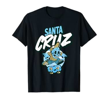 Amazon.com: Santa Cruz California Vintage Skeleton T-Shirt